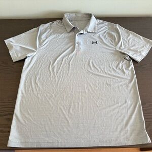 Under Armour Light Gray Men's Performance Polo - Short Sleeve